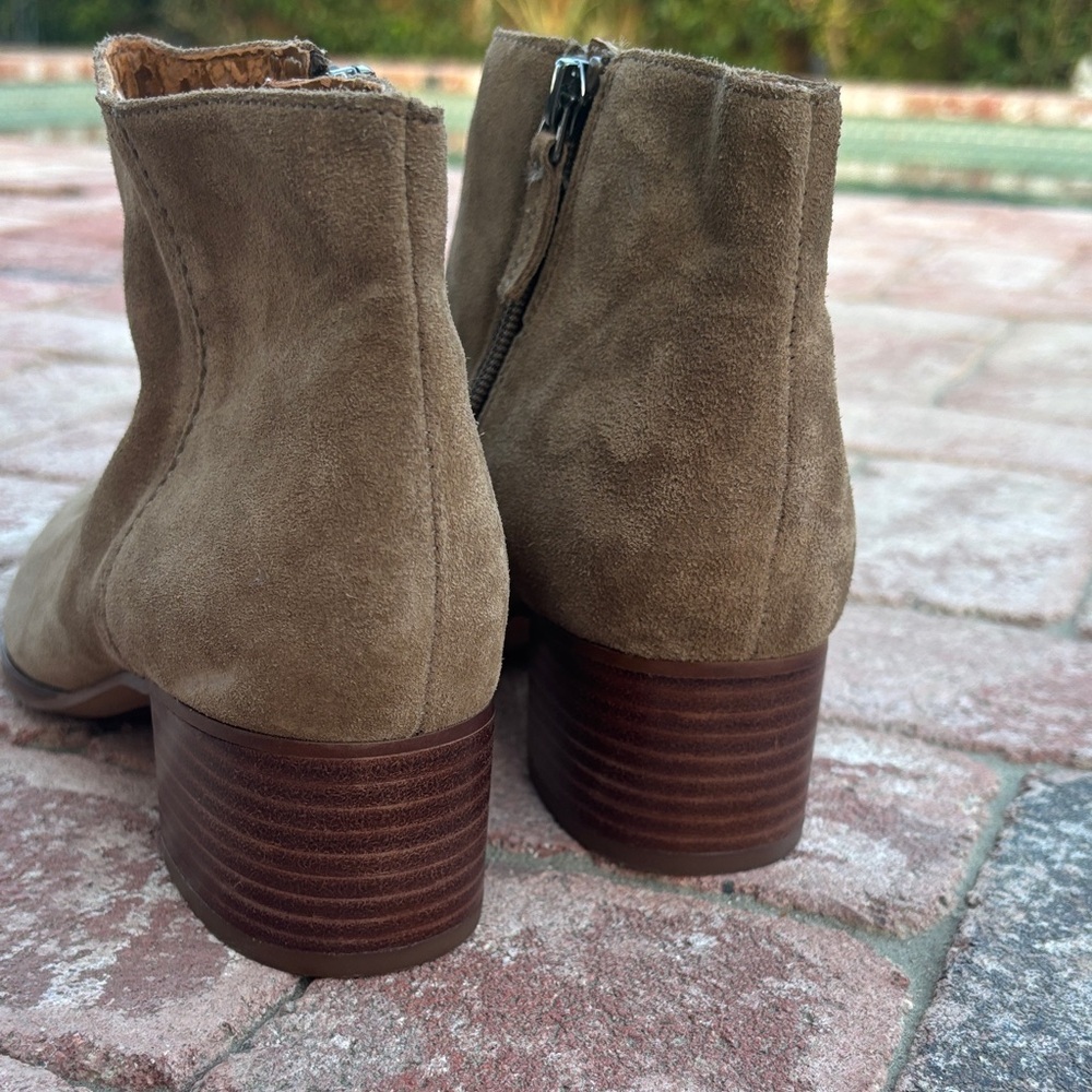Franco Sarto Women's Suede Ankle Boots - Tan - Picture 2 of 13